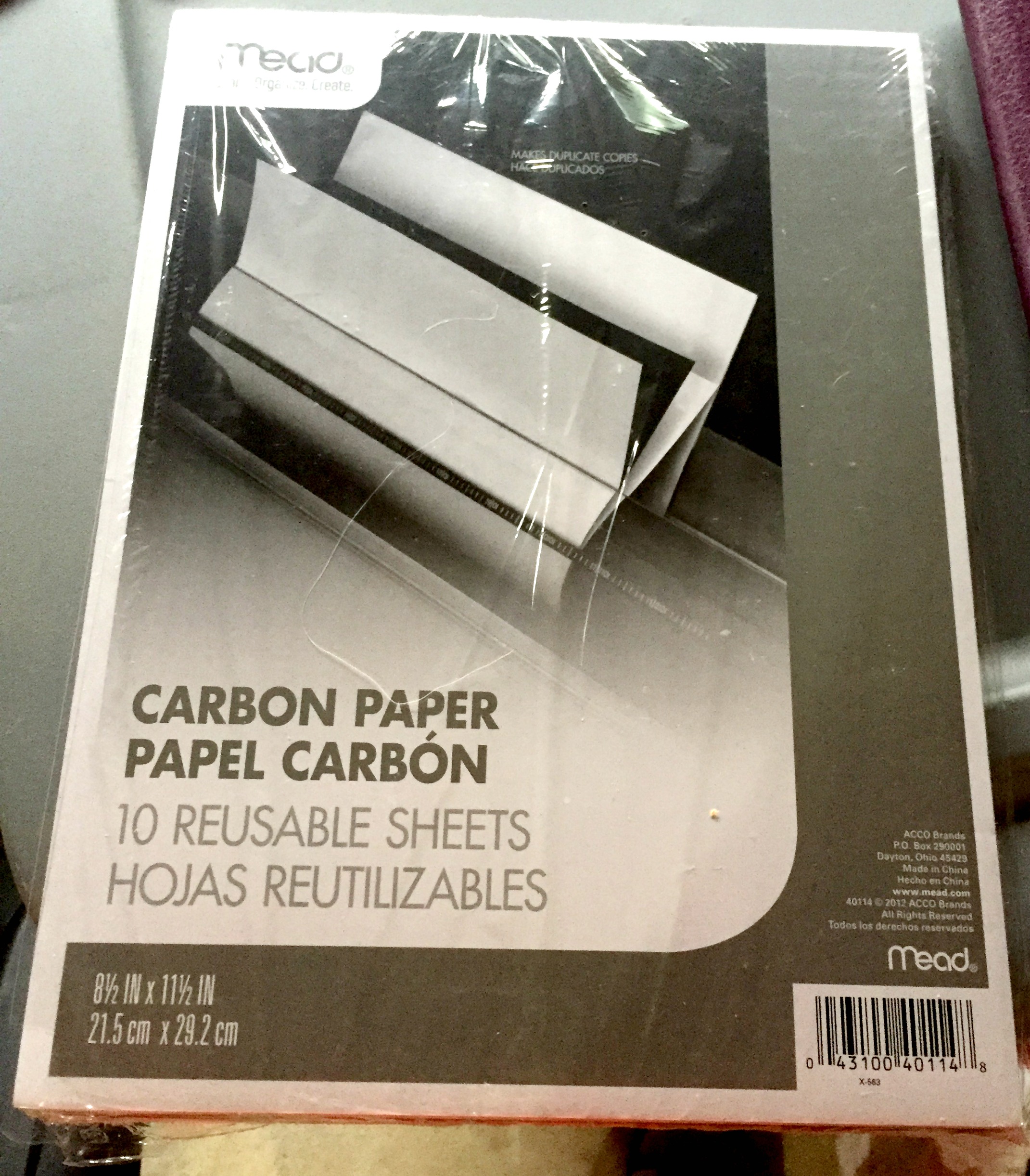 carbon paper patent